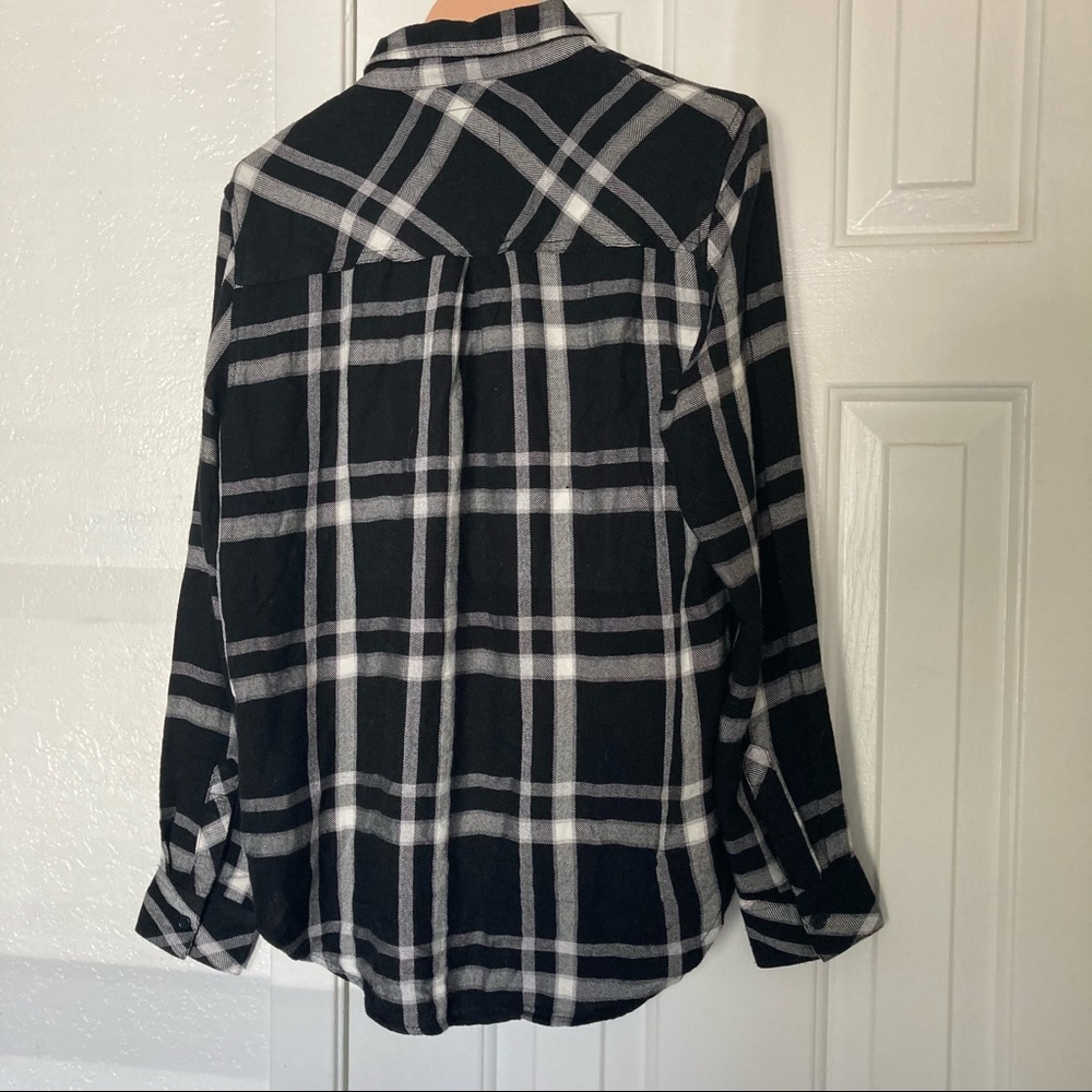 Rails Black White Hunter Plaids Buttondown Shirt - image 2